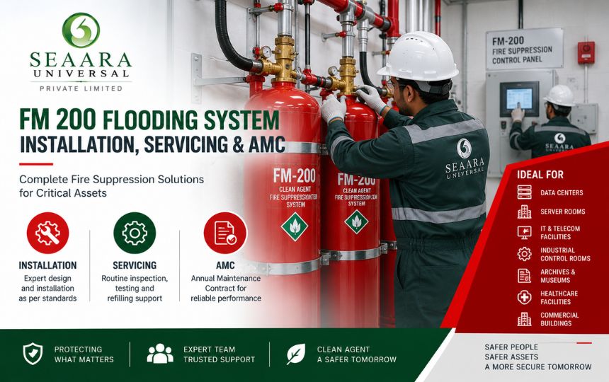 FM 200 flooding system installation